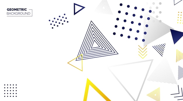 Latar belakang Banner geometris penuh warna Desain templat sampul minimal untuk web Latar belakang abstrak modern dengan bentuk dan garis geometris Vektor Eps10