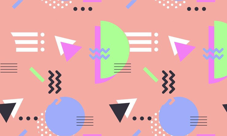 Vector latar belakang bentuk geometris dalam desain datar