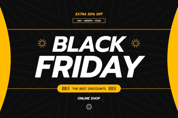 Latar belakang Black Friday datar