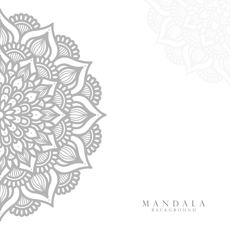 Vector latar belakang desain mandala ornamental