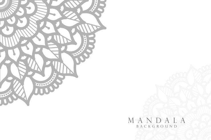 Vector latar belakang desain mandala ornamental