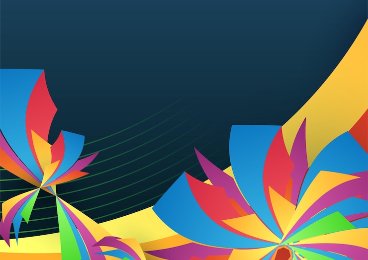 Vector latar belakang desain penuh warna bentuk kreatif abstrak