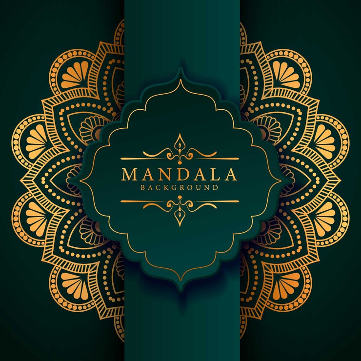 Latar belakang elemen etnik dekoratif Mandala mewah