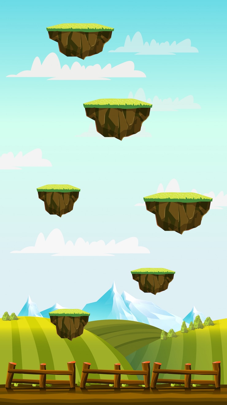 Vector latar belakang game vertikal