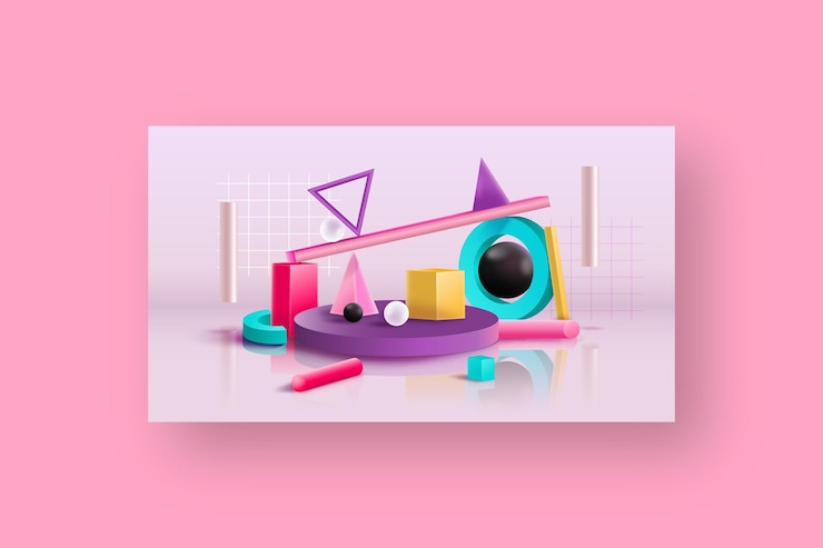 Vector latar belakang geometris 3d premium vektor