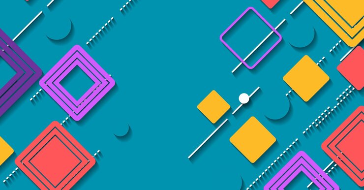 Vector latar belakang geometris abstrak dalam warna cerah