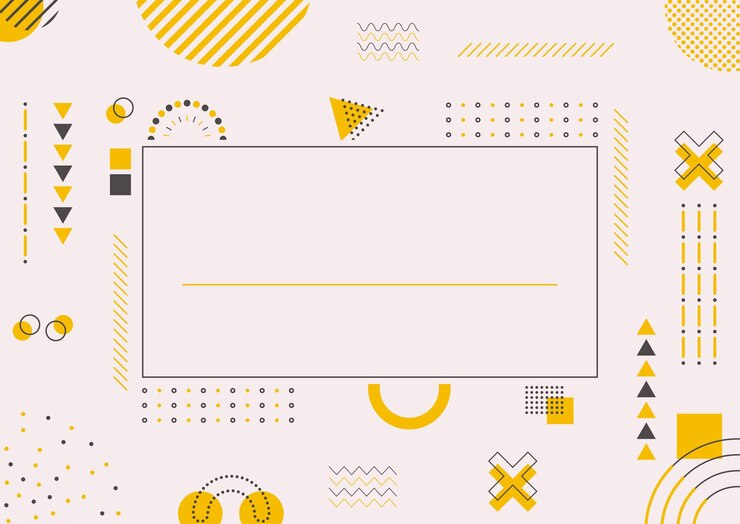 Vector latar belakang geometris abstrak dengan elemen memphis gaya retro