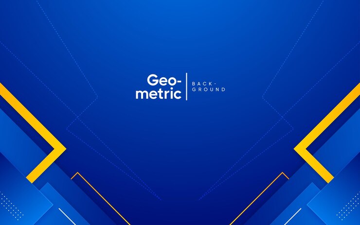 Vector latar belakang geometris biru