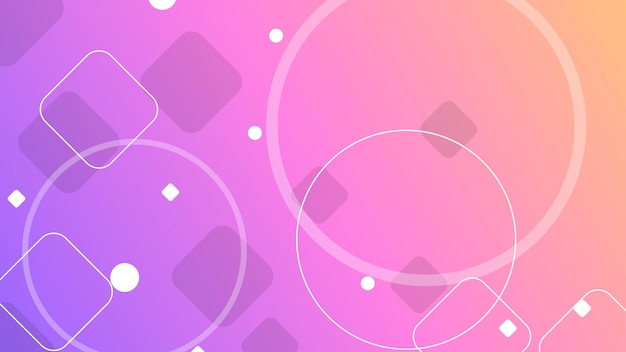 Latar Belakang Gradien Warna-warni Abstrak Dengan Bentuk Geometris Warna Berbeda Dan Garis Putih