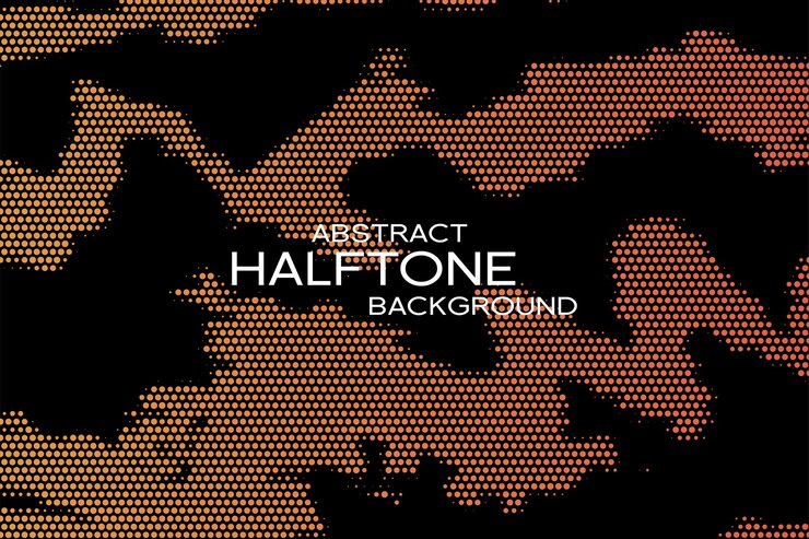 Vector latar belakang halftone abstrak