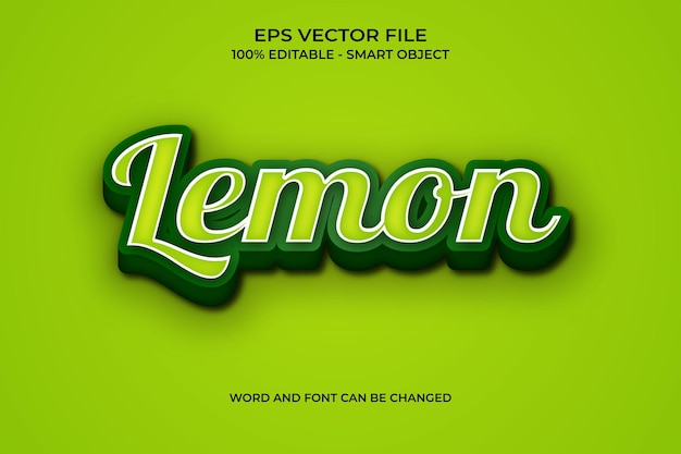 Latar belakang hijau dengan kata lemon di atasnya