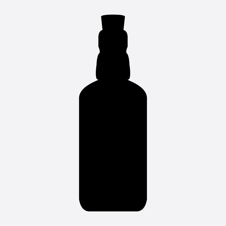 Latar belakang ilustrasi vektor siluet botol bir