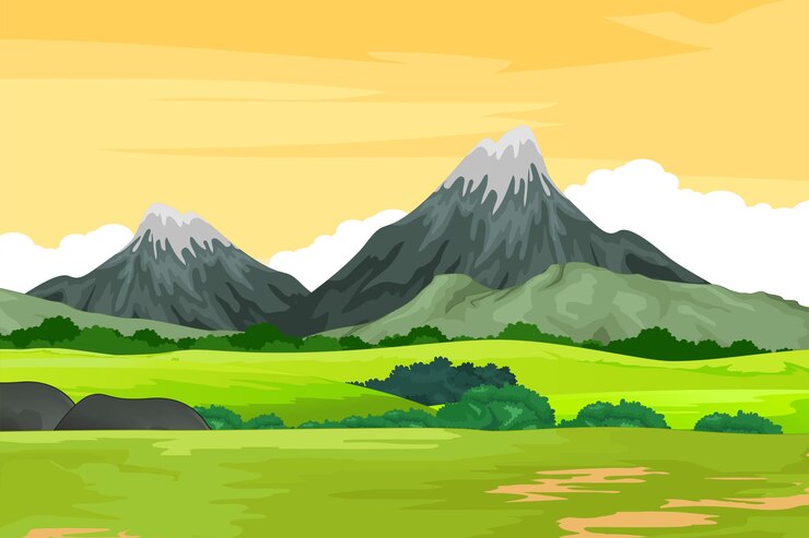 Vector latar belakang lanskap yang indah