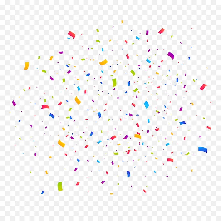 Vector latar belakang ledakan confetti multicolor