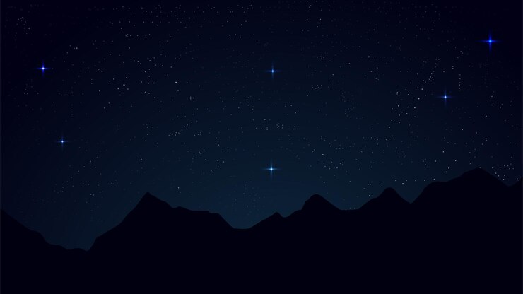 Latar belakang malam berbintang gradien dan gunung