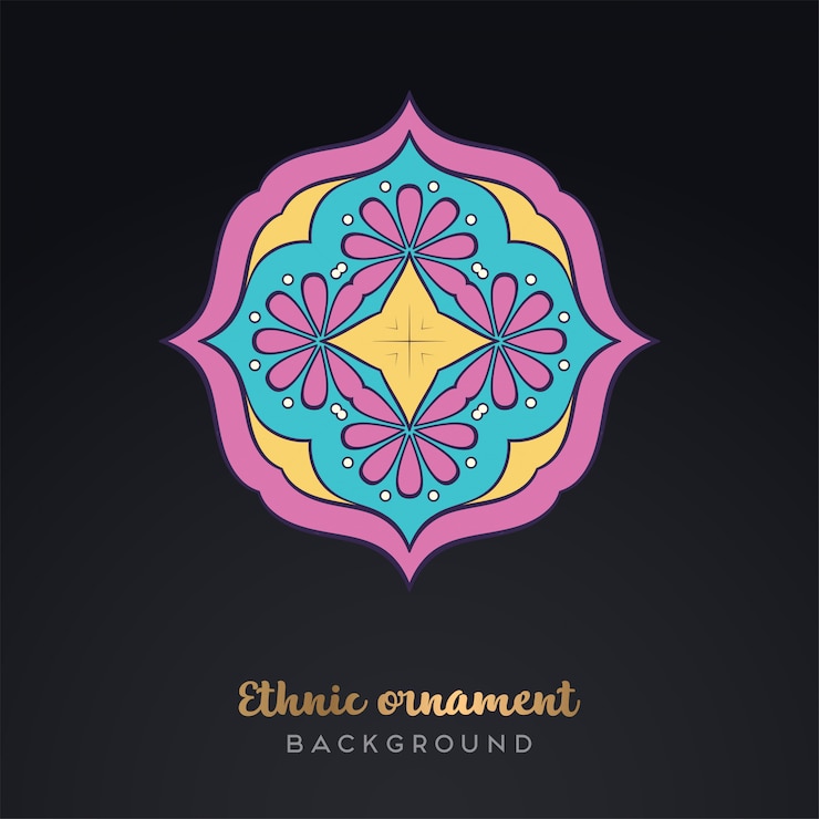 Vector latar belakang mandala floral