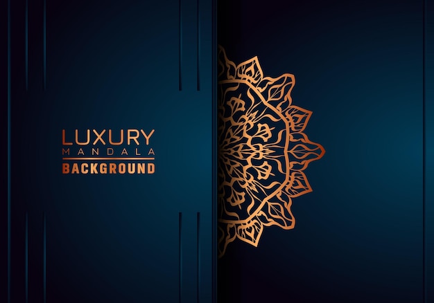 Latar belakang mandala mewah gaya arabesque hias Dengan Ornamen Mandala Dekoratif Gaya Pola Arabesque Emas Untuk Kartu Undangan Poster Sampul Banner Brosur Cetak