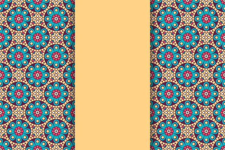 Vector latar belakang mandala ornamental mewah dalam warna emas
