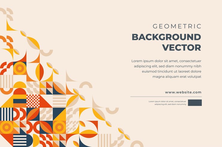 Vector latar belakang mosaik bentuk geometris