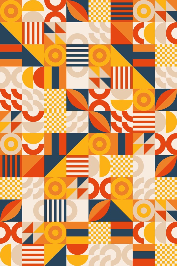 Vector latar belakang mosaik bentuk geometris