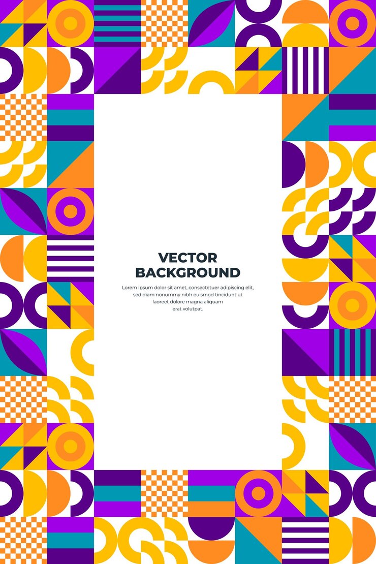 Vector latar belakang mosaik bentuk geometris