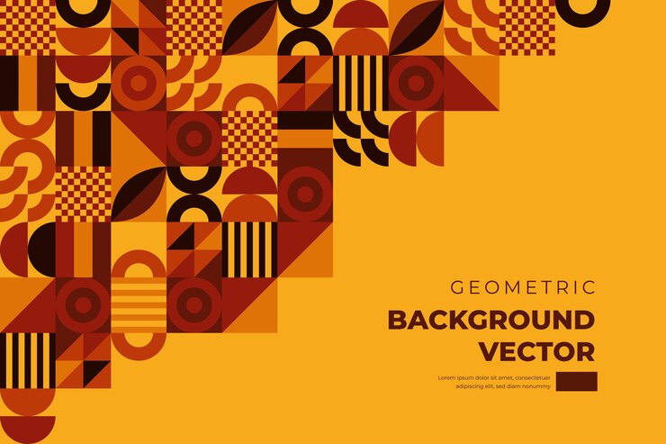 Vector latar belakang mosaik bentuk geometris