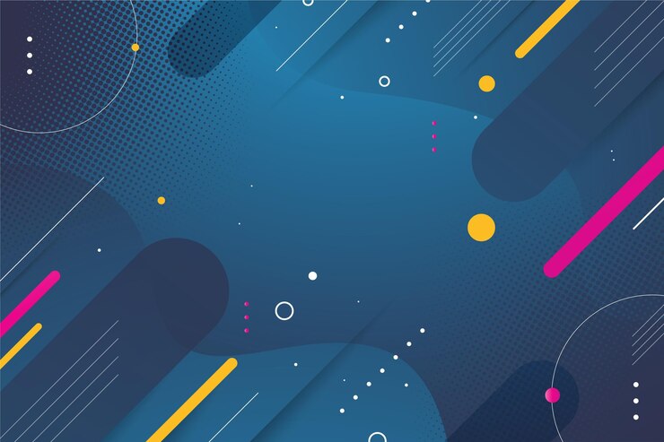 Vector latar belakang penuh warna dengan berbagai bentuk abstrak