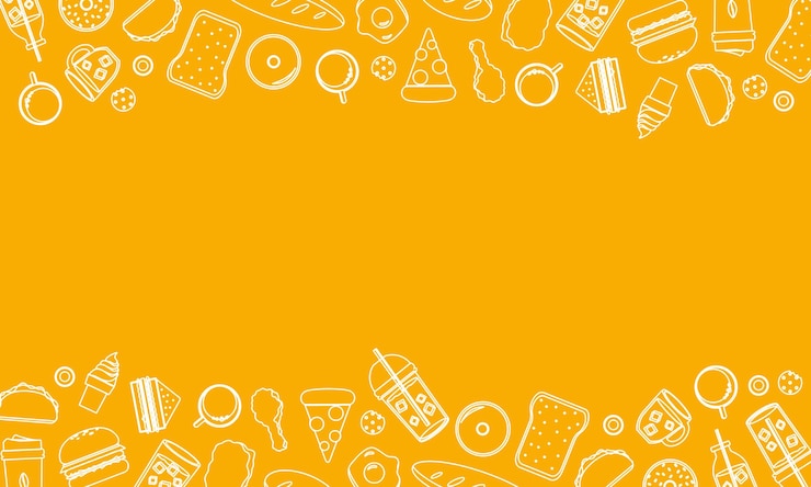 Vector latar belakang pola makanan dan minuman
