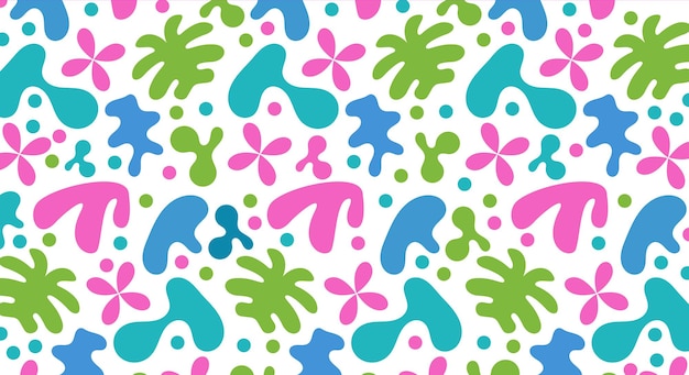 Latar belakang pola matisse warna-warni