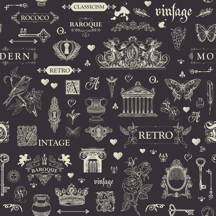 Vector latar belakang seamless vintage