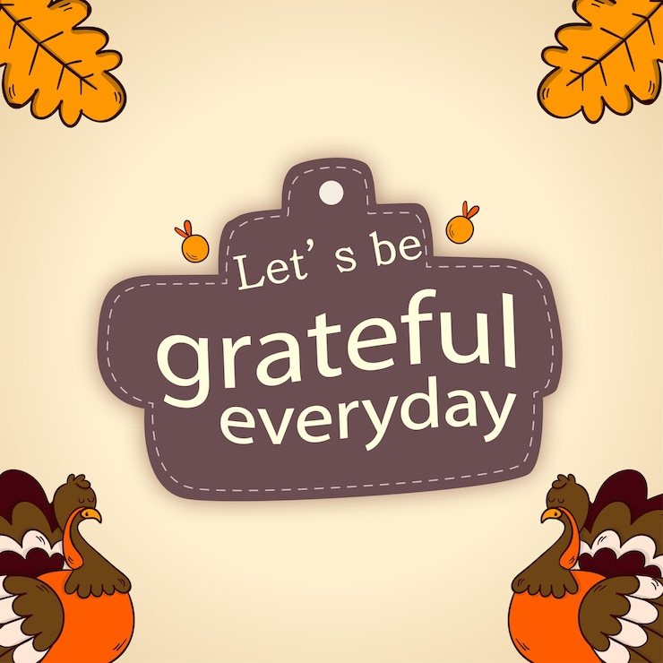 Vector latar belakang thanksgiving yang digambar tangan