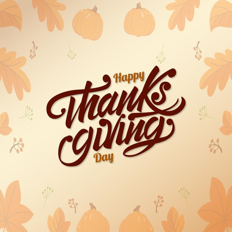 Vector latar belakang thanksgiving yang digambar tangan