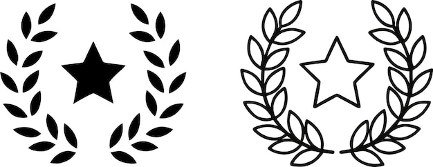 Laurel Wreath Star Award Achievement Design
