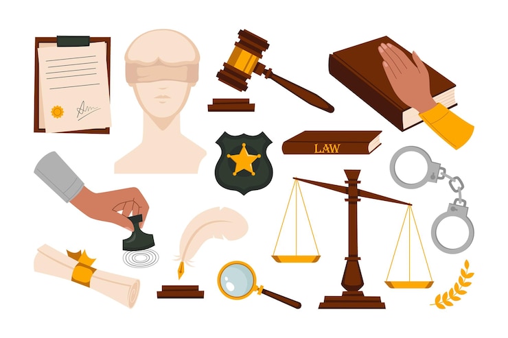 Vector law and courts elements set