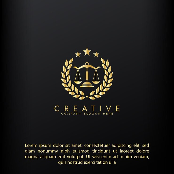 Law firm gold logo designRevolution justice logo concept Lawyer logo vector template design