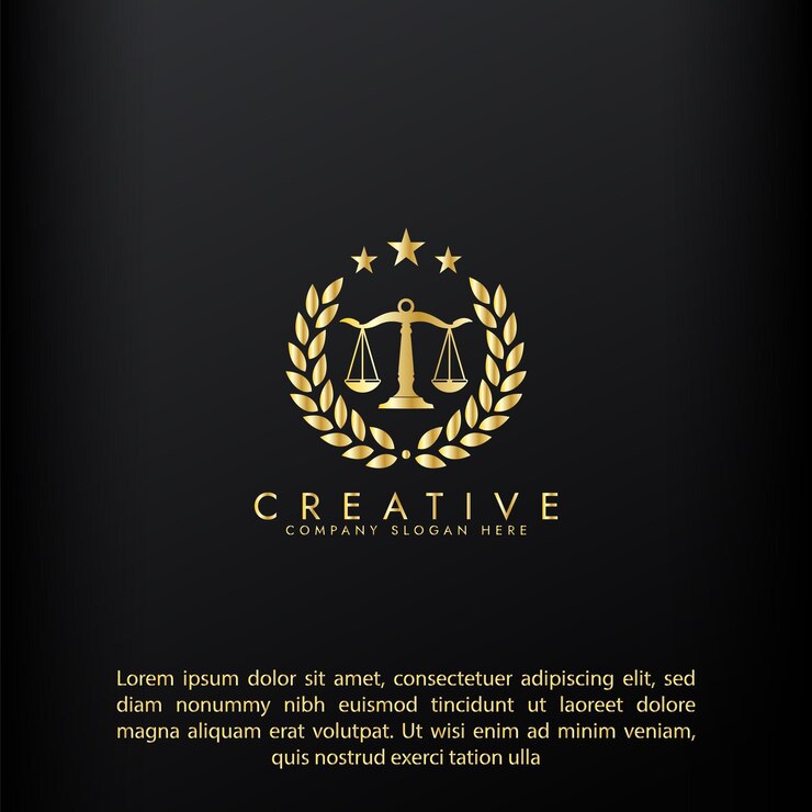 Law firm gold logo designRevolution justice logo concept Lawyer logo vector template design