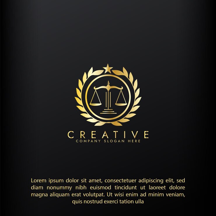 Law firm gold logo designRevolution justice logo concept Lawyer logo vector template design