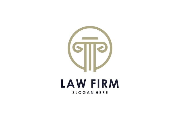 Lawyer logo with abstract concept modern design