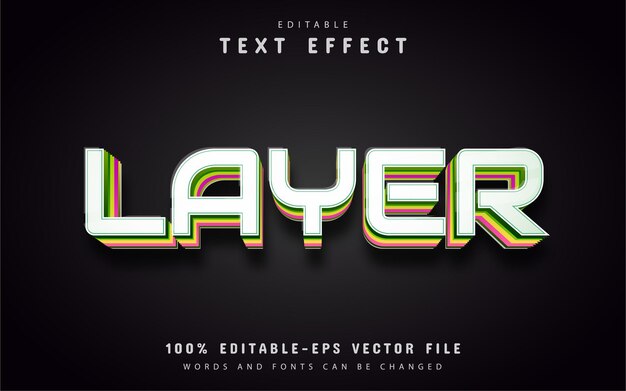 Layer text, editable text effect