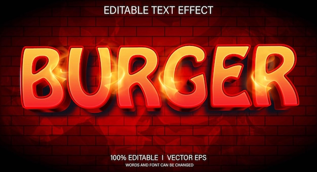 lburger 3d vector text effect with modern style design