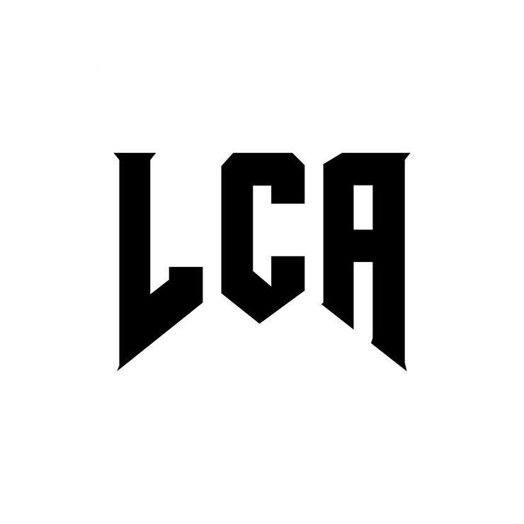 Vector lca letter logo design for technology company lca logo design black and white color combination lca logo lca vector lca design lca icon lca alphabet lca typography logo design