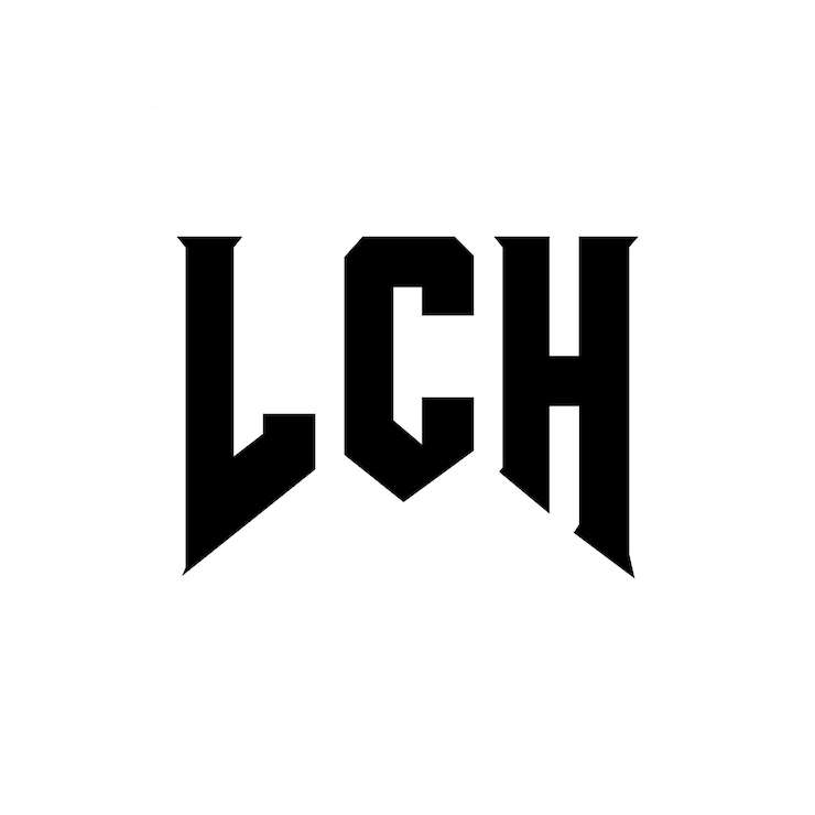 Vector lch letter logo design for technology company lch logo design black and white color combination lch logo lch vector lch design lch icon lch alphabet lch typography logo design