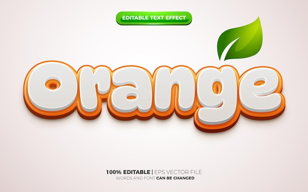 leaf green fresh nature 3d logo template editable text effect style