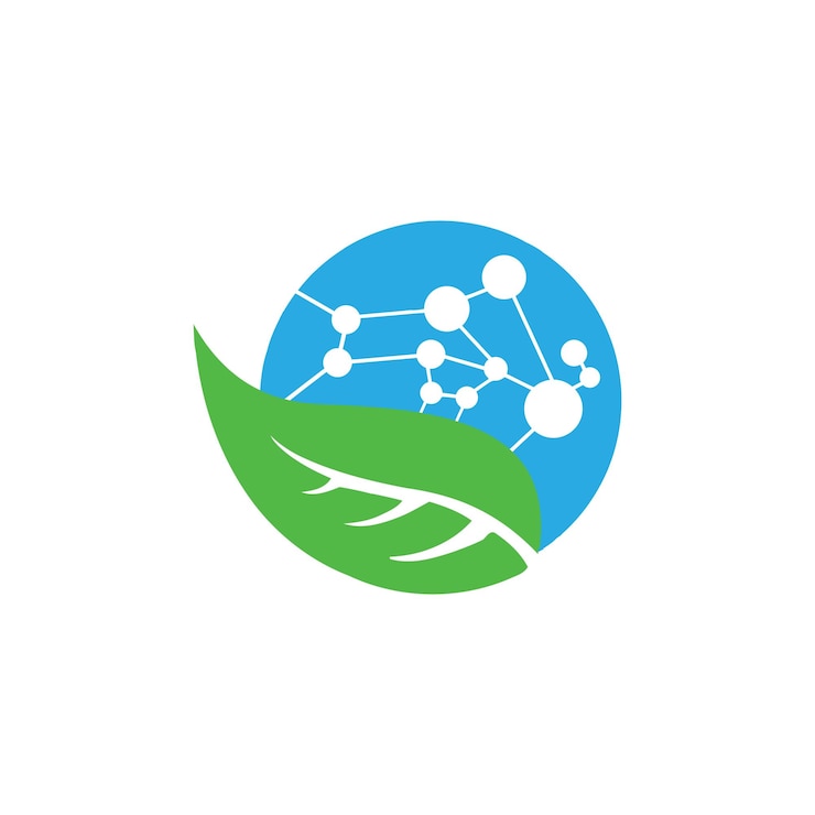 Vector leaf tech logo