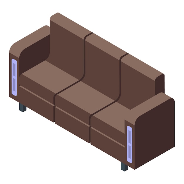 Leather sofa icon isometric vector Furniture store online