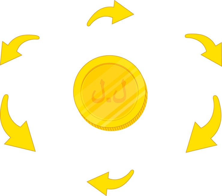 Vector lebanese flag hand drawnlebanese pound hand drawn