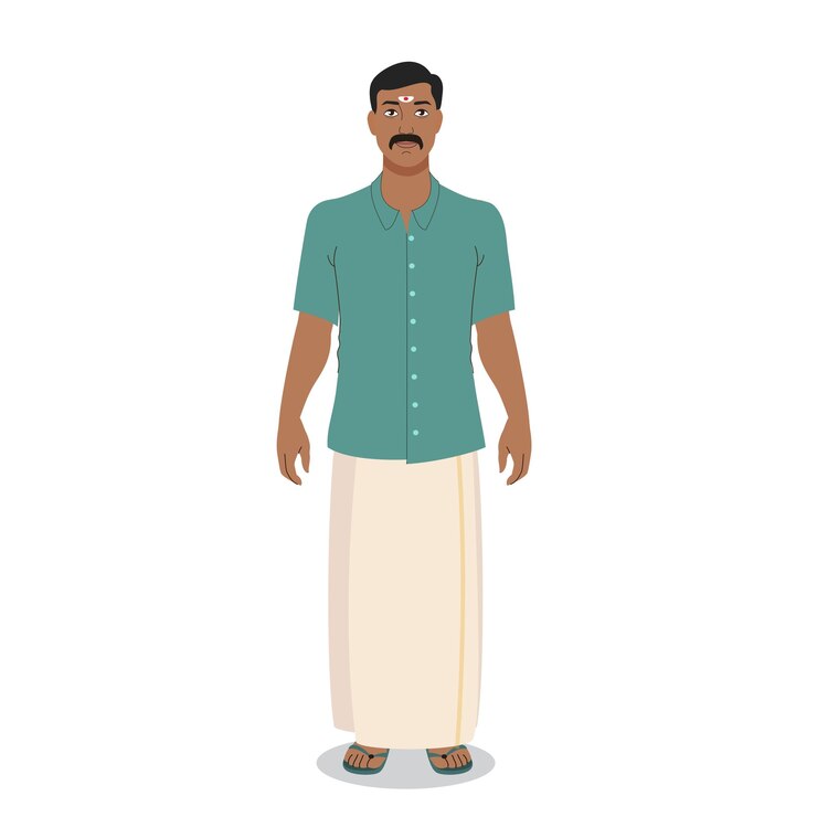 Vector lembar model pria untuk animasi, lembar model pria india