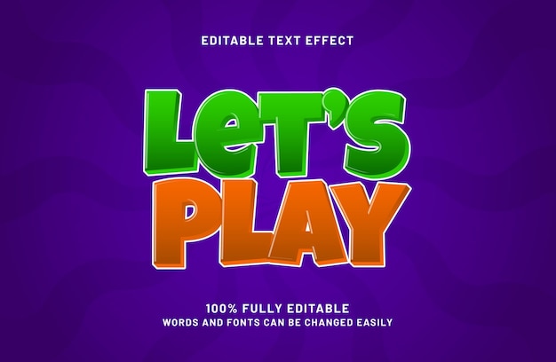 lets play editable text effect