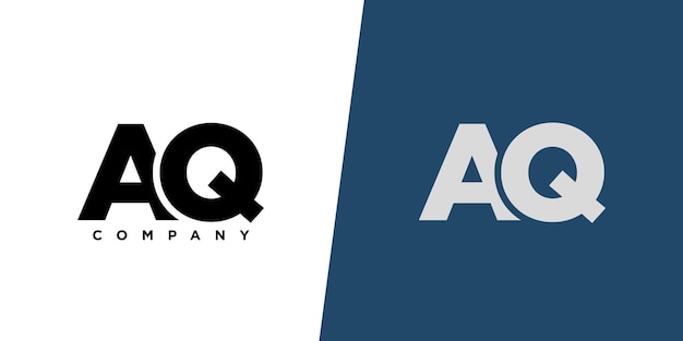 Letter A and Q AQ logo design template Minimal monogram initial based logotype