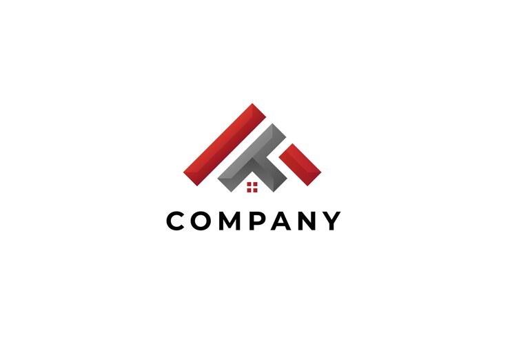 letter A and T incorporated with house logo